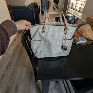 Michael Kors Beige Tote Bag